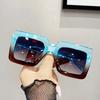 Women UV Resistant Sunglasses Neutral Solid Color Retro Large Frame Glasses for Women Fashion Sun Shades
