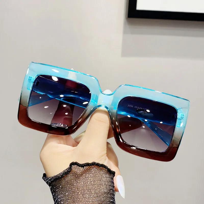 Women UV Resistant Sunglasses Neutral Solid Color Retro Large Frame Glasses for Women Fashion Sun Shades