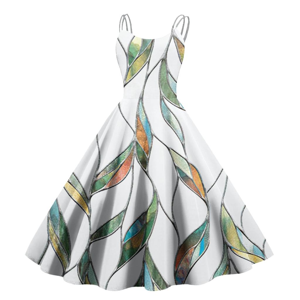 Women's Floral, Colour Block Patchwork, Gradient Print Sexy Strapless Punk Vintage Dresses