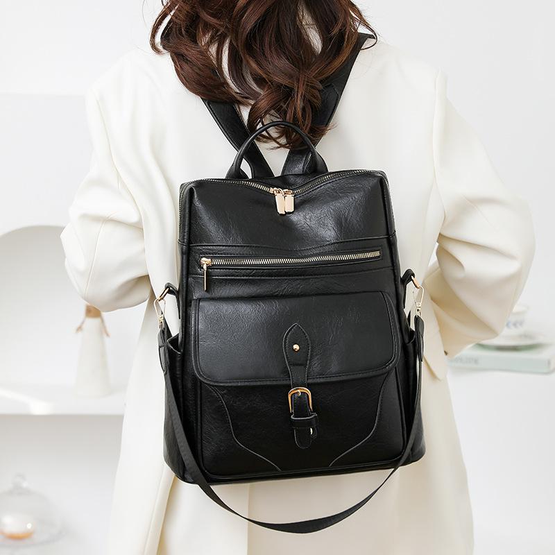 Backpack, Retro British Style, Versatile Schoolbag, Casual