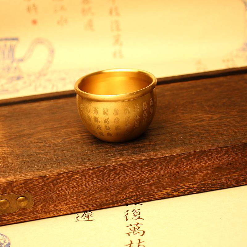 Brass cornucopia Baifu cylinder small copper ware metal pure copper recruit rice copper ornament copper handicraft