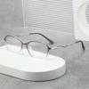 Intelligent Gentle Lady TR Glasses Frame - Ultra-Light, Natural Look with Hollow Temple Design and Prescription Lenses