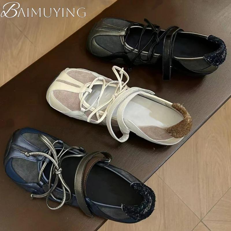 Square Toe Marie Janes Shoes Women Flat Sandals Ballet 2025 Trend Summer Sport Casual Sneaker Shoes Shallow Loafers Zapatillas