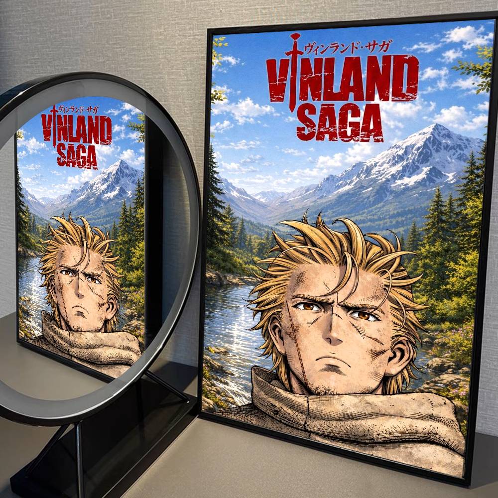 Anime V-Vinland Saga Vintage Posters Sticky Retro Kraft Paper Sticker DIY Room Bar Cafe Kawaii Room Decor