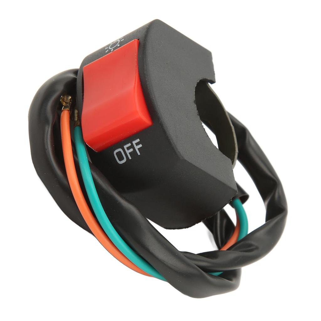 Electric Bike Headlight Switch Metal ABS Motorcycle Fog Light Switch for 2.2 to 2.5CM Handlebar