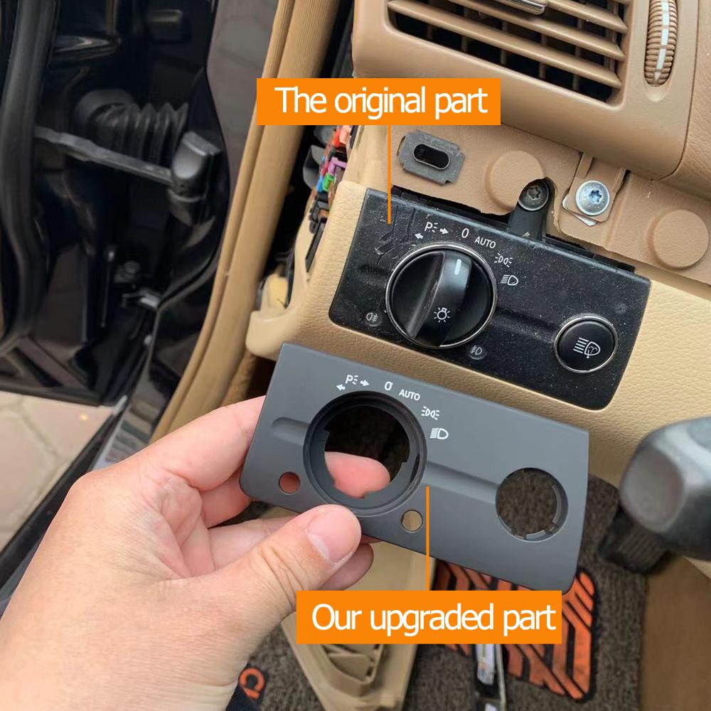 LHD RHD Interieur Auto Dashboard Koplamp Koplamp Schakelaar Cover Paneel Trim Voor Mercedes Benz W211 E Klasse 320 350 550 2003-2008