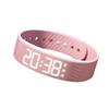 Fitness Alarm Clock Watch IP65 Waterproof Multifunctional USB Charging Digital Silent Vibration Wake-Up Sports Wristband