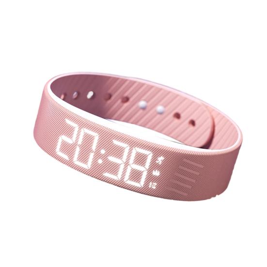 Fitness Alarm Clock Watch IP65 Waterproof Multifunctional USB Charging Digital Silent Vibration Wake-Up Sports Wristband
