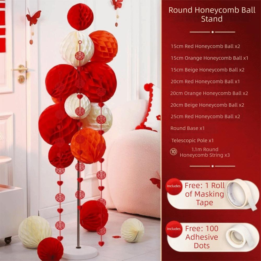 Tissue Paper Tissue Paper Lantern Honeycomb Design DIY Decoration  Party Supplies