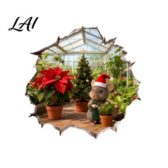 Creative Gift for Friends 3D Christmas Mouse Hole Wall Sticker Waterproof PVC Decal Festive Removable Window Cling Scene Easy Apply Holiday