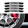 Car Wheel Hub Emblem Stickers Rims Curved Decals For Mercedes Benz AMG W124 W202 W203 W204 W210 W211 W212 W220