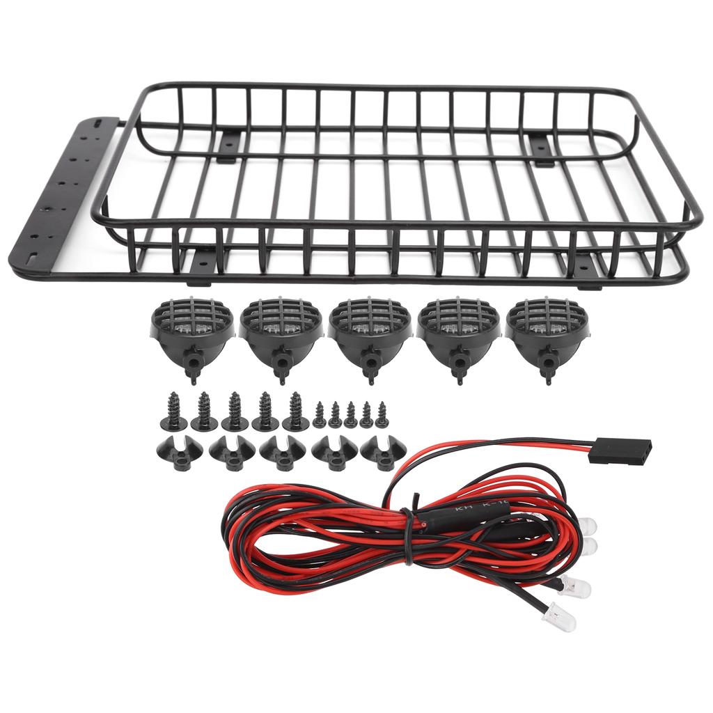 Roof Rack Metal Luggage Carrier Lightweight RC Car Parts for Traxxas TRX‑4  Axial SCX10 90046