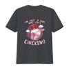 I M Just a Girl Who Loves Chickens Cute Chicken Buffs S T Shirt Vintage Washed Streetwear Graphic Soft Fashion Slightly