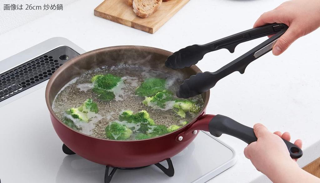 Thermos Durable Series Stir-fry Pan, 28cm, Red, Induction Compatible, KFH-028D R