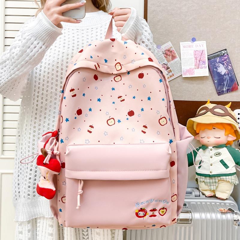 Spring New Schoolbag Korean Ins High Value Primary and Secondary School Students Light Backpack Fresh and Sweet Soft Girl Backpack