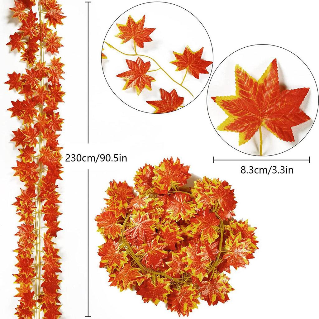 12PCS Faux Autumn Leaves Wreath Colorful Autumn Decor For Home Wedding Party Thanksgiving