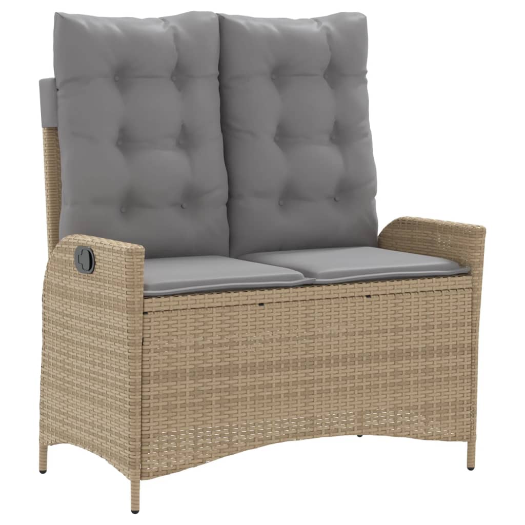 Vidaxl 4-Cz. Gartenmöbel-Set mit Kissen, Beige, Polyrattan