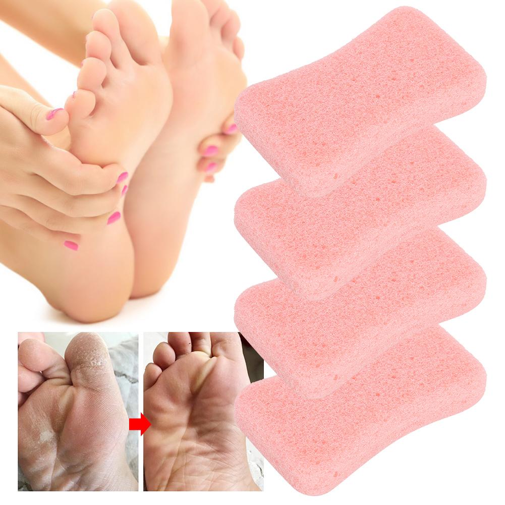 4pcs Callus Exfoliate Stone Feet Care Pumice Stone Feet Hard Skin Remove Pedicure ScrubberPink
