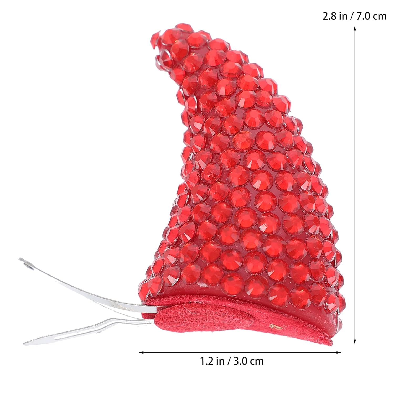 FRCOLOR 4 шт. Заколка для волос с рожками дьявола, Хэллоуин, Стразы, Рога быка демона, Заколка для волос, Косплей, Костюм для вечеринки (красный)