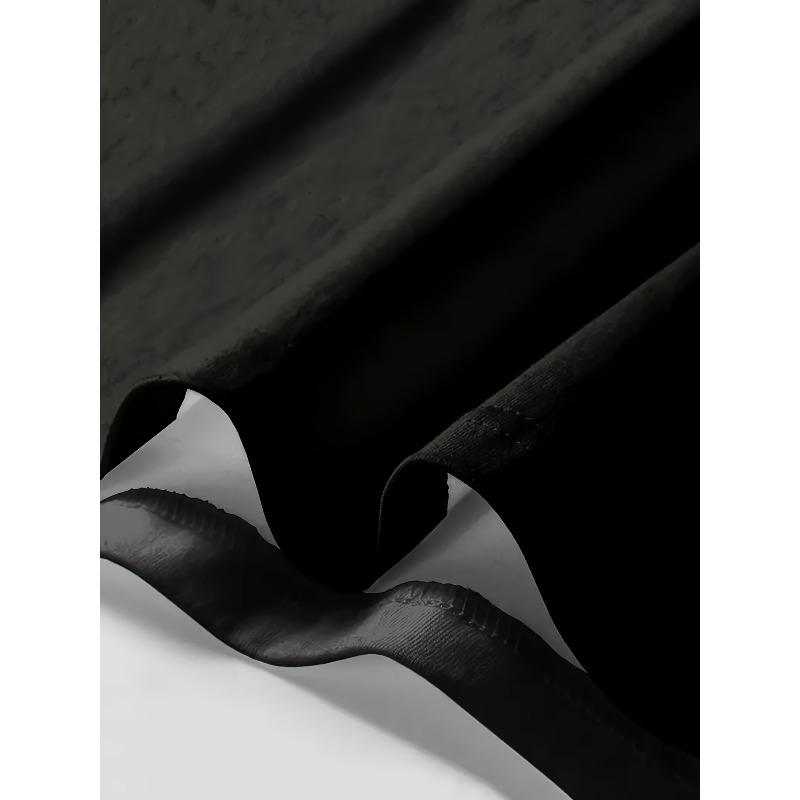 European Sizes Men's Casual 3D Print T-Shirt- with Skull Design, Black Polyester, Short Sleeve, Round Neck, Summer Wear, Everyday Tshirt