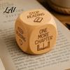 Engraved Reading Dice 1/2Pcs Wooden Decision Dice 6-Sided Decision-Making for Corner Decor Bookworms Theme Decider Gift Lovers