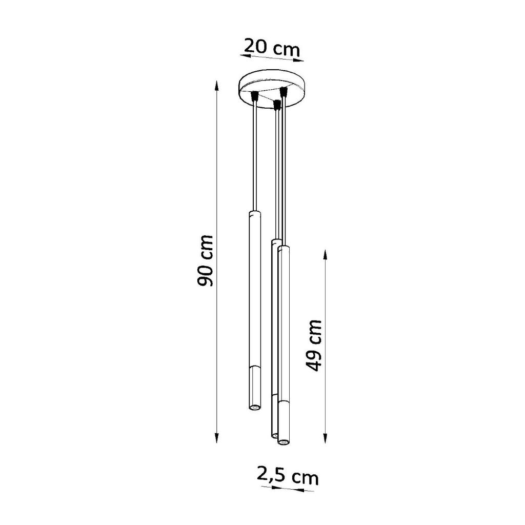 Lampa Wisząca Arenio 3 G9 Czarny Lumilo 08.459.93