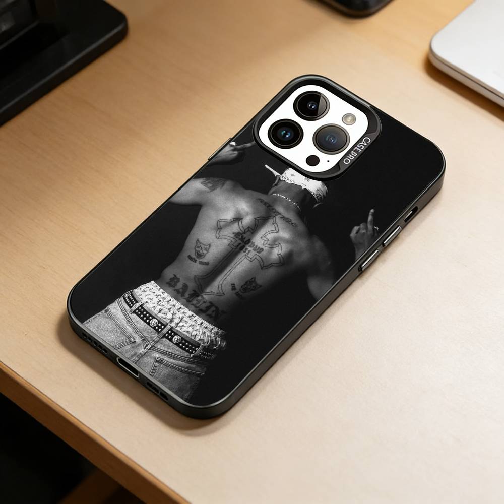 

2pac Tupac Shakur R- Rapper Phone Case For iPhone 17,16,15,14,13,12,11 Plus,Pro Max,XS,Colorful Silver Phone case Funda Cover iPhone16promax