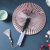 with Tassel Chinese-Style Shell Fan Magnetic Plastic Handle Retro Handheld Fan  Home Decoration