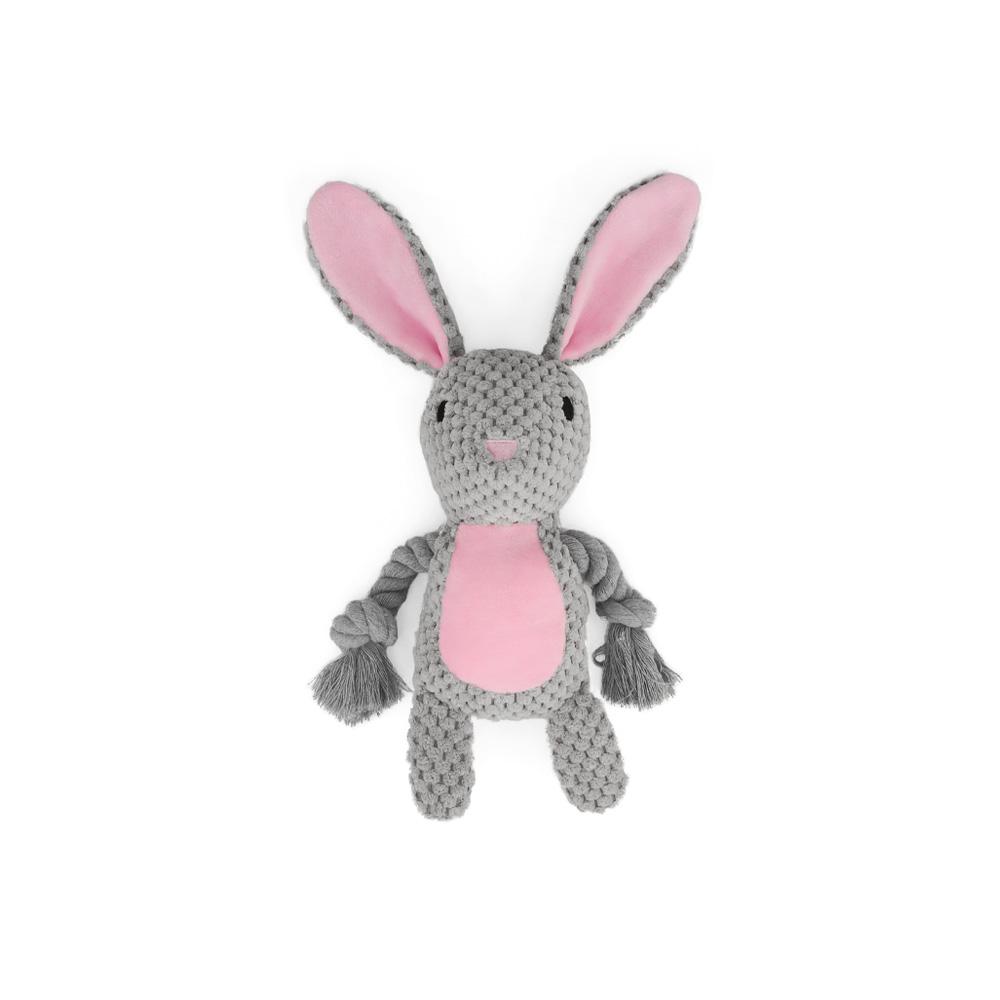 Cute Animal Rope Dog Toy Cute Plush Puppy Chew Pet Squeak Knot Toy Cartoon Rabbit Monkey