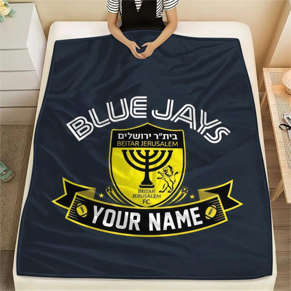 Custom Name Beitar Jerusalem Flannel Blanket, High Quality Comfortable for All Seasons, Home Decor, Warmth and Comfort