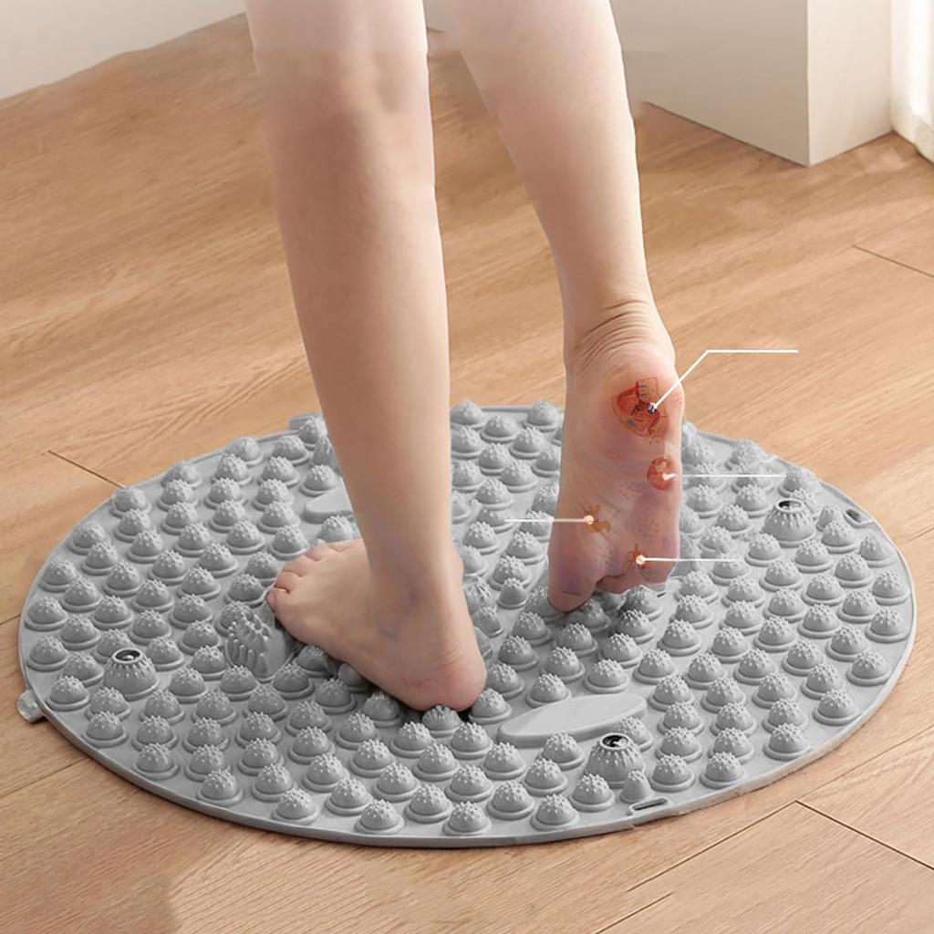 WoLraYuan Mata do Shiatsu Stóp, Mata do Refleksologii Stóp, Mata Masująca do Shiatsu Podeszwy Stóp, Mata do Shiatsu do Biegów (Szary, 55cm)
