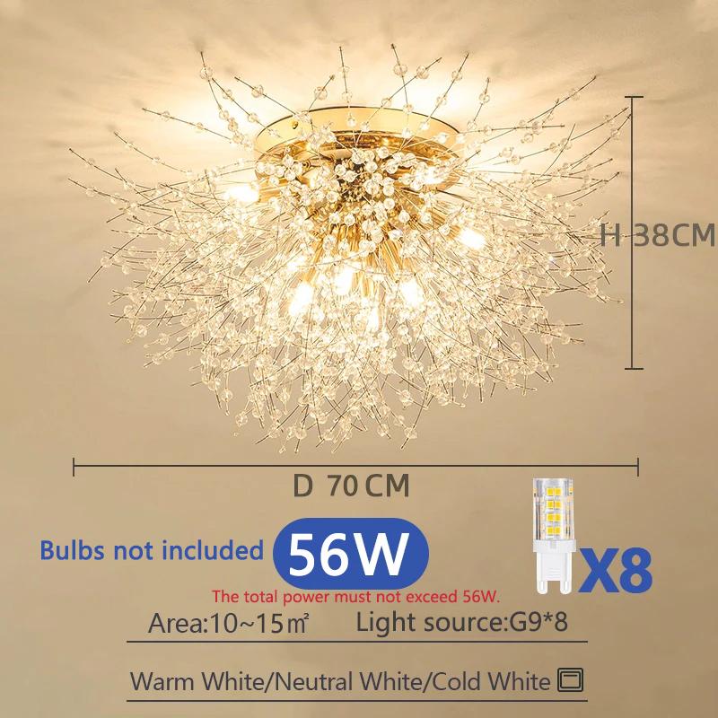 

Luxury LED Ceiling Chandelier Dandelion Creative Dining Room Pendant Lights Nordic Fixture Ceiling Lamp(bulb NOT included) 8 heads