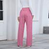 European and American Women's Pure Cotton Plaid Casual Boxer Pants Loose Pocket Trousers