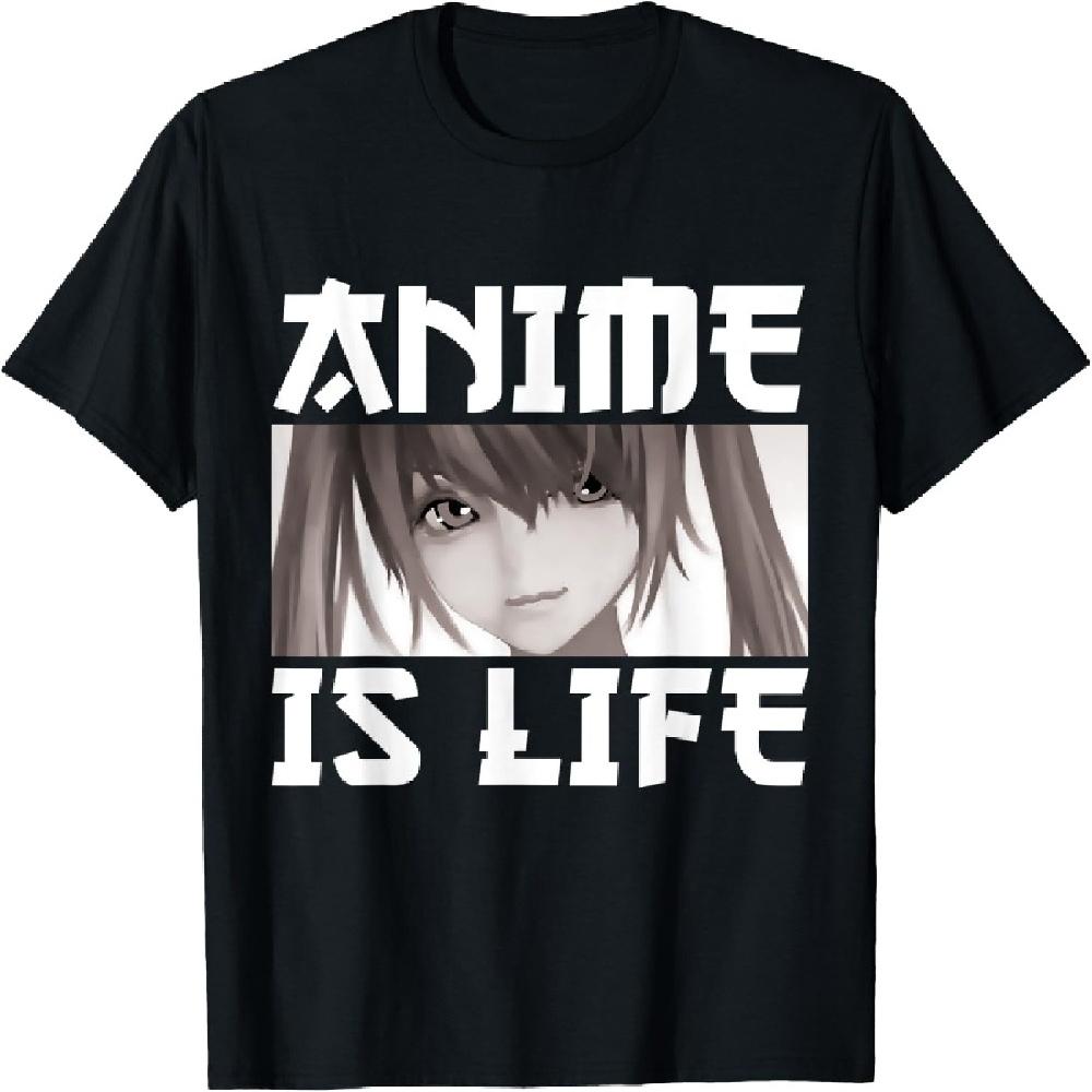 Аниме - это жизнь Японская аниме девушка Манга Каваи Косплей Аниме футболка XXXXXL чёрный