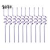 Creative Plastic Straws 10PCS Spiral Straws, Colorful Twisted Translucent Drinking Food-Grade Party PETG Reusable Drink Accessories for Cocktails
