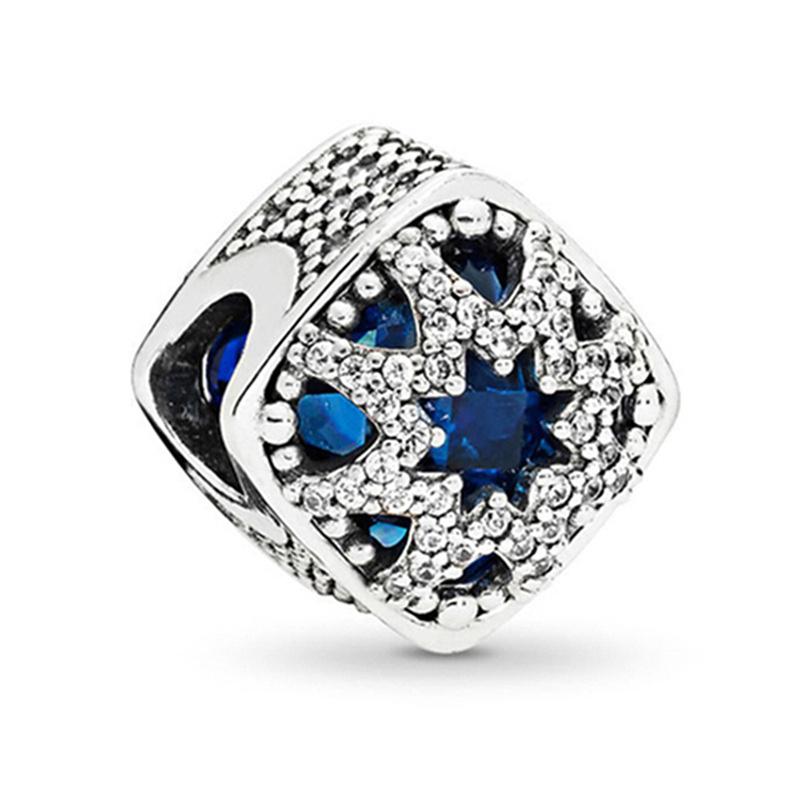 Silver Plated Blue Starry Sky Pendant Alloy Set Star Earth Bead Bracelet & Necklace DIY Jewelry Accessories Series