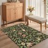 Pomegranate Bird Area Rug for Living Room Bedroom Arts and Crafts Floral Botanical Home Decor Soft Non Slip Washable Floor Mat