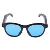 AI Smart Glasses with 2MP Camera Anti Shake 1080P Video Recording Multilingual Translation Black Frame Blue Lenses