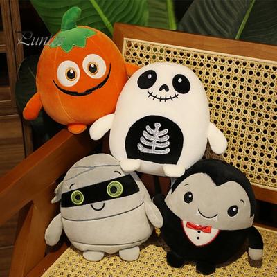 Engraçado brinquedo de pelúcia de halloween dos desenhos animados abóbora crânio monstros zumbi morcego boneca horror brinquedo de pelúcia festa de halloween decoração adereços crianças presente de halloween