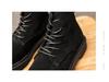 2024 High-Top British Martin Boots: Men’s Retro Cow Suede with Inner Height Increase and Thick Sole