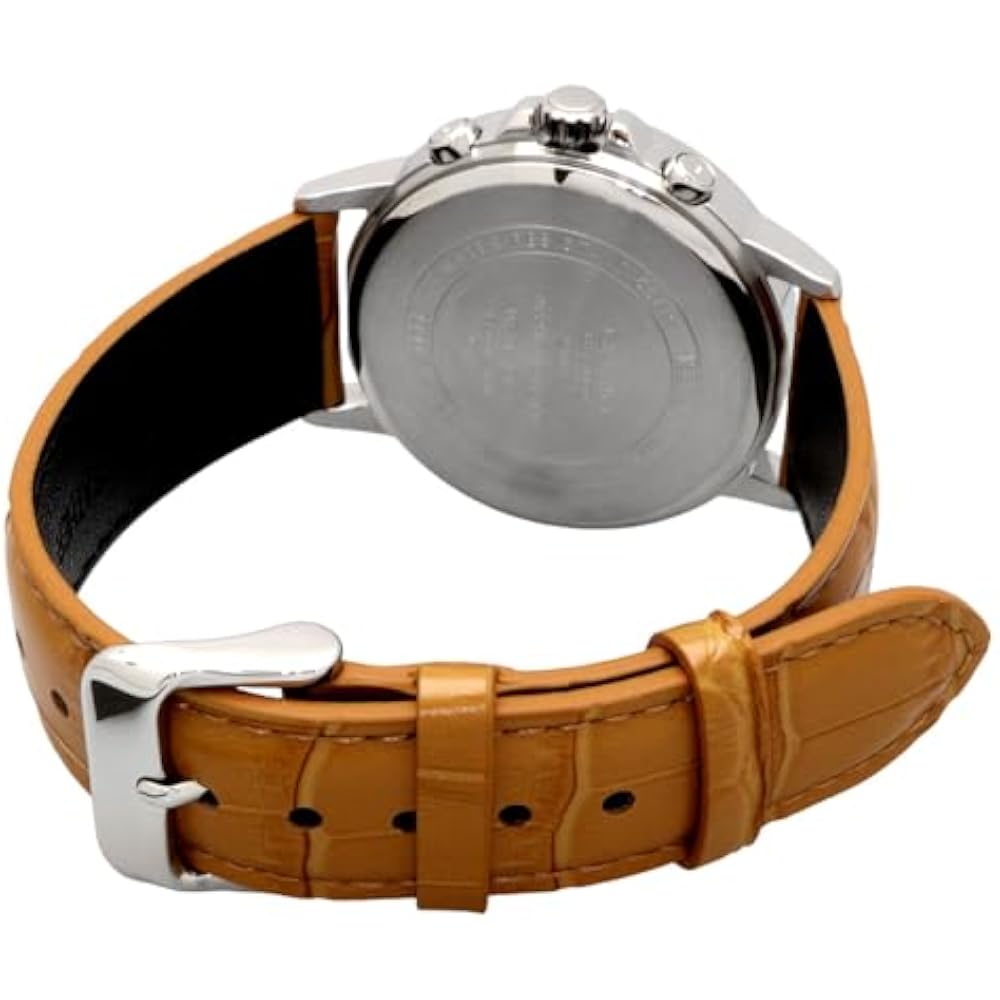 Casio CASIO BESIDE Quartz Men's Watch Sapphire Glass BMS-300L-5AV Camel Color Leather Band Mult...