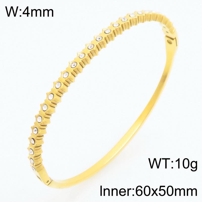 High-End Titanium Steel Bracelet: Women s European-American Light Luxury with Inlaid Diamond Buckle