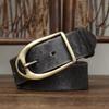 Belt Men's Washed-out Vintage Distressed Pure Cowhide Crack Leather Pin Buckle Trendy Unique Denim Casual Belt Men's