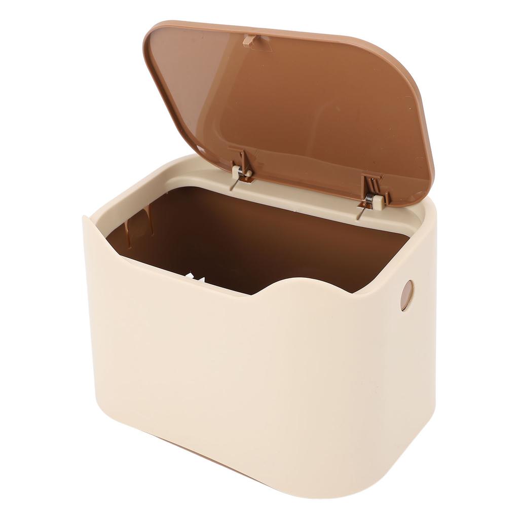 Cat Litter Trash Can with Press Type Lid Enclosed Design Compact Multipurpose Cat Waste Trash Can