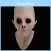 Creepy Latex Ufo Alien Head Full Mask For Halloween Costume Party Fun And Excitement