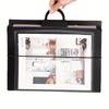 1pc Multicolor Hanging File Folders with 6 Pockets 36in, Over Door Wall Mount Organizer, Office Document Storage Solution