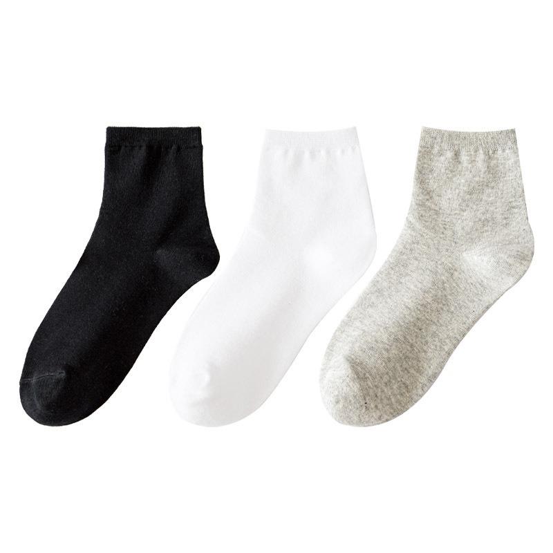 Men's Spring and Autumn Sweat-absorbing Solid Color Business Tube Cotton Socks