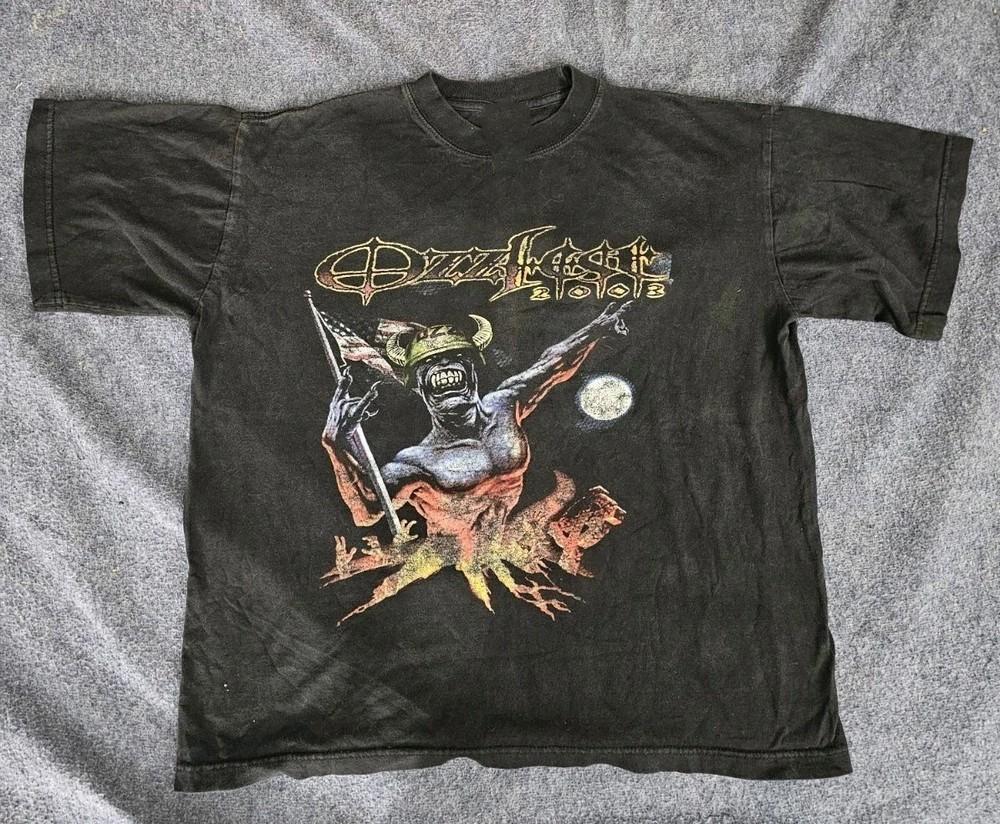 OZZFEST 2003 ВИНТАЖНЫЙ МЕТАЛЛИЧЕСКИЙ ТУР OZZY OSBOURNE KORN MARILYN MANSON Унисекс Футболка M