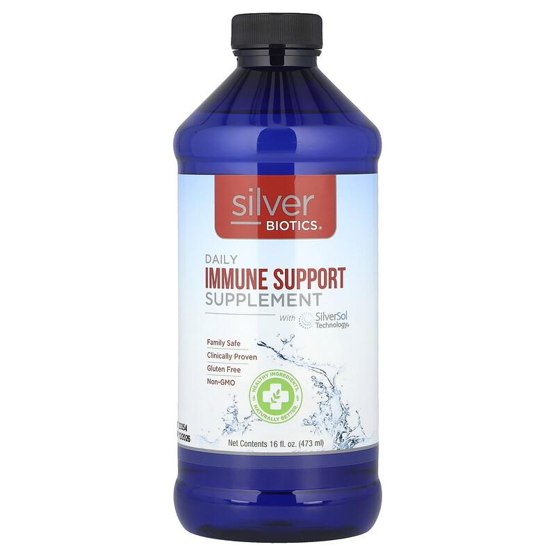 Silver Biotics®, Daily Immune Support Supplement with SilverSol Technology®, 50 Mcg, 16 Fl Oz (473 Ml)