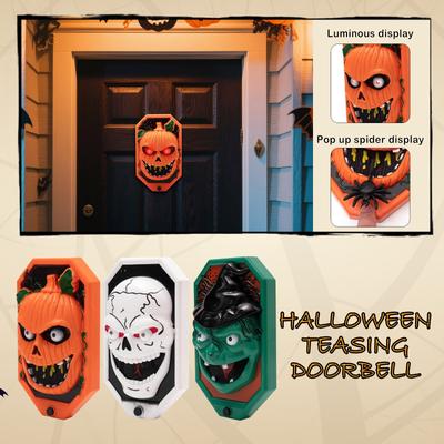 Witch Pumpkinskull Doorbell Creative Prank ToyGhost Festival Doorbell, Festive Atmosphere Toy